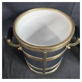 Ice Bucket with Brass Trim and Home Presence Stainless Steel Carafe Ice Bucket with Brass Trim and Home Presence Stainless Steel Carafe