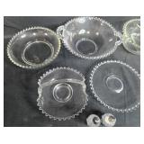 Anchor Hocking Glass Serving Set with Plates, Bowls, Basket, and Salt Pepper Shakers Anchor Hocking Glass Serving Set with Plates, Bowls, Basket, and Salt Pepper Shakers