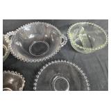Anchor Hocking Glass Serving Set with Plates, Bowls, Basket, and Salt Pepper Shakers Anchor Hocking Glass Serving Set with Plates, Bowls, Basket, and Salt Pepper Shakers