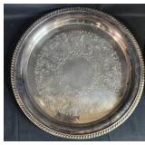 Assorted Serving Tray and Decorative Plate Lot with Silver-Tone, Talavera, and Watermelon Motif Assorted Serving Tray and Decorative Plate Lot with Silver-Tone, Talavera, and Watermelon Motif