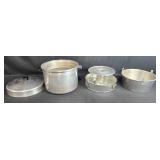 Vintage Aluminum Steamer Pot and Cake Pan Set Vintage Aluminum Steamer Pot and Cake Pan Set