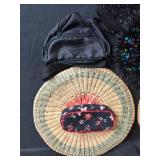 Collection of Assorted Handbags, Coin Purses, and Woven Basket Collection of Assorted Handbags, Coin Purses, and Woven Basket