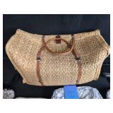 Collection of Travel and Handbags Including Straw, Leather, and Fabric Bags Collection of Travel and Handbags Including Straw, Leather, and Fabric Bags