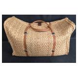Collection of Travel and Handbags Including Straw, Leather, and Fabric Bags Collection of Travel and Handbags Including Straw, Leather, and Fabric Bags