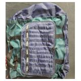Set of Travel Bags and Accessories Including Totes Bag, Blue Basket, and Floral Cases Set of Travel Bags and Accessories Including Totes Bag, Blue Basket, and Floral Cases