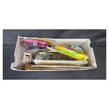 Mixed Lot of Craft Supplies, Paper, Miniature Box, Purse and Accessories Mixed Lot of Craft Supplies, Paper, Miniature Box, Purse and Accessories