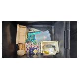 Mixed Lot of Craft Supplies, Paper, Miniature Box, Purse and Accessories Mixed Lot of Craft Supplies, Paper, Miniature Box, Purse and Accessories