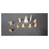 Collection of Miniature Ornament Figurines Including Peanuts Characters, Buildings, and Animals Collection of Miniature Ornament Figurines Including Peanuts Characters, Buildings, and Animals