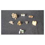 Collection of Miniature Ornament Figurines Including Peanuts Characters, Buildings, and Animals Collection of Miniature Ornament Figurines Including Peanuts Characters, Buildings, and Animals