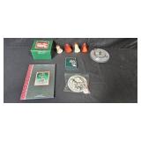 Holiday Decor and Collectibles Assortment Including Christmas Ornaments, Tea Set, and Mini Cars Holiday Decor and Collectibles Assortment Including Christmas Ornaments, Tea Set, and Mini Cars