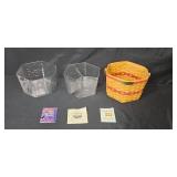 Longaberger 1997 Christmas Collection Snowflake Basket with Liners and Inserts Longaberger 1997 Christmas Collection Snowflake Basket with Liners and Inserts