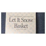Longaberger 2000 Let It Snow Basket with Plaid Liners and Tie-On Longaberger 2000 Let It Snow Basket with Plaid Liners and Tie-On