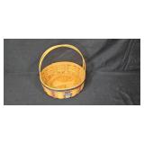Longaberger Patriotic Handwoven Basket with Plastic Liner and Divider, Signed 2003 Longaberger Patriotic Handwoven Basket with Plastic Liner and Divider, Signed 2003