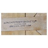 Longaberger Handwoven Basket with Plaid Liner and 2000 Merry Christmas Accessory Longaberger Handwoven Basket with Plaid Liner and 2000 Merry Christmas Accessory