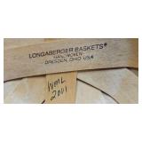 Longaberger Handwoven Basket Set with Liner and Small Insert - American Cancer Society Edition Longaberger Handwoven Basket Set with Liner and Small Insert - American Cancer Society Edition