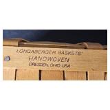 Set of 3 Longaberger 2000 Handwoven Baskets with Liners Set of 3 Longaberger 2000 Handwoven Baskets with Liners