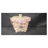 Longaberger Pink Hope Basket Collection with Glass Basket and Inserts Longaberger Pink Hope Basket Collection with Glass Basket and Inserts