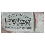 Longaberger Pink Hope Basket Collection with Glass Basket and Inserts Longaberger Pink Hope Basket Collection with Glass Basket and Inserts