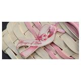 Longaberger Pink Hope Basket Collection with Glass Basket and Inserts Longaberger Pink Hope Basket Collection with Glass Basket and Inserts