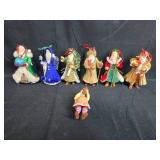 Set of Holiday Santa Figurines with Various Outfits and Accessories Set of Holiday Santa Figurines with Various Outfits and Accessories