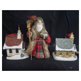 Collection of Holiday and Christmas Ornaments with Figurines and Decorative Houses Collection of Holiday and Christmas Ornaments with Figurines and Decorative Houses