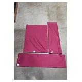 Set of Burgundy Fabric Panels or Tablecloth Leaves Set of Burgundy Fabric Panels or Tablecloth Leaves