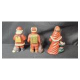 Set of Vintage-Style Santa Figurines and 5 Holiday Ornaments Set of Vintage-Style Santa Figurines and 5 Holiday Ornaments