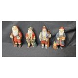 Set of Vintage-Style Santa Figurines and 5 Holiday Ornaments Set of Vintage-Style Santa Figurines and 5 Holiday Ornaments