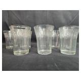 Set of Vintage Patterned Depression Glass Tumblers - "Iris" Set of Vintage Patterned Depression Glass Tumblers - "Iris"