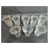 Set of Vintage Patterned Depression Glass Tumblers - "Iris" Set of Vintage Patterned Depression Glass Tumblers - "Iris"