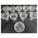 Set of Vintage Pressed Depression Glass Sherbet Dessert Glasses - "Iris" Set of Vintage Pressed Depression Glass Sherbet Dessert Glasses - "Iris"