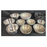 Collection of Stainless Steel Mixing Bowls and Cast Aluminum Bundt Pans Collection of Stainless Steel Mixing Bowls and Cast Aluminum Bundt Pans
