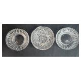 Collection of Vintage Pressed Depression Glass and Crystal Bowls and Platters Collection of Vintage Pressed Depression Glass and Crystal Bowls and Platters