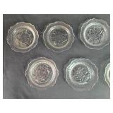 Vintage Clear Depression Glass Serving Set with Floral Design - Plates, Cups, and Candle Holders - "Iris" Vintage Clear Depression Glass Serving Set with Floral Design - Plates, Cups, and Candle Holders - "Iris"