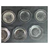 Vintage Clear Depression Glass Serving Set with Floral Design - Plates, Cups, and Candle Holders - "Iris" Vintage Clear Depression Glass Serving Set with Floral Design - Plates, Cups, and Candle Holders - "Iris"