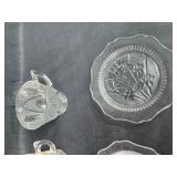 Vintage Clear Depression Glass Serving Set with Floral Design - Plates, Cups, and Candle Holders - "Iris" Vintage Clear Depression Glass Serving Set with Floral Design - Plates, Cups, and Candle Holders - "Iris"