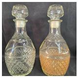 Vintage Glass Decanters, Mixing Bowl, Pitcher and Baking Utensil Collection Vintage Glass Decanters, Mixing Bowl, Pitcher and Baking Utensil Collection