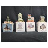 Liberty Falls Miniature Buildings Collection with Christmas Tree, Set of 4 Liberty Falls Miniature Buildings Collection with Christmas Tree, Set of 4