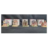 Set of 5 Liberty Falls Miniature Buildings with Boxes Set of 5 Liberty Falls Miniature Buildings with Boxes