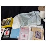 Large Lot of Needlework and Cross Stitch Supplies with Patterns and Tools Large Lot of Needlework and Cross Stitch Supplies with Patterns and Tools