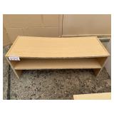Lot of 3 Wood Display Shelves Assorted Sizes Lot of 3 Wood Display Shelves Assorted Sizes