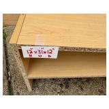 Lot of 3 Wood Display Shelves Assorted Sizes Lot of 3 Wood Display Shelves Assorted Sizes