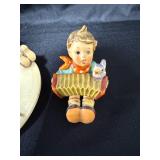 Hummel Goebel Figurine and Ashtray Set with Boy and Animal Motifs Hummel Goebel Figurine and Ashtray Set with Boy and Animal Motifs