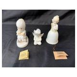 Set of Precious Moments Figurines and Bell with Tags Set of Precious Moments Figurines and Bell with Tags