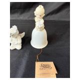 Set of Precious Moments Figurines and Bell with Tags Set of Precious Moments Figurines and Bell with Tags
