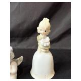 Set of Precious Moments Figurines and Bell with Tags Set of Precious Moments Figurines and Bell with Tags