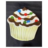 Set of 4 Boston Warehouse Cupcake Shaped Ceramic Plates Set of 4 Boston Warehouse Cupcake Shaped Ceramic Plates