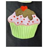 Set of 4 Boston Warehouse Cupcake Shaped Ceramic Plates Set of 4 Boston Warehouse Cupcake Shaped Ceramic Plates