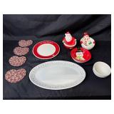 Hallmark Holiday Serving Dishware Set with Christmas Themed Bowls and Coasters Hallmark Holiday Serving Dishware Set with Christmas Themed Bowls and Coasters