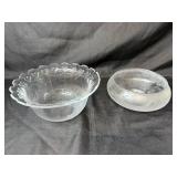 Pair of Decorative Clear Glass Bowls Pair of Decorative Clear Glass Bowls